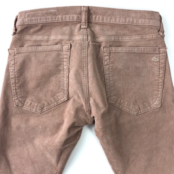 Rag & BoneTomboy Corduroy Tan Cropped Pants Sz 26 - Picture 4 of 7